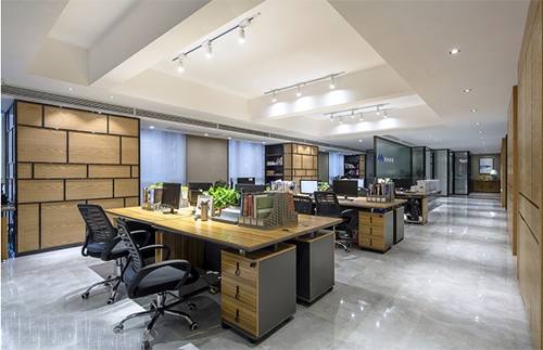 建筑公司辦公室設計,裝修效果干脆利落
